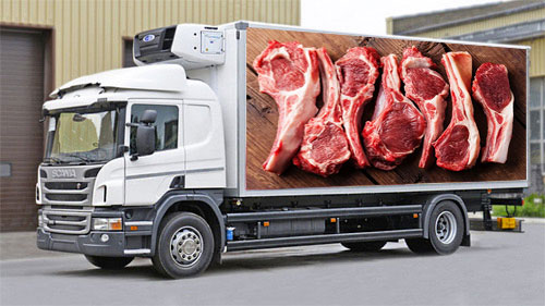 картинка перевозка охлаждённого мяса в рефрижераторе